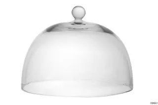 Campana in vetro con pomello h 20x Ø 28 cm.
