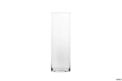 Vaso decorativo cilindro in vetro h. 30 Ø 10 cm. set da 6