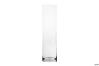 Vaso decorativo cilindro in vetro h. 40x Ø 10 cm. set da 6