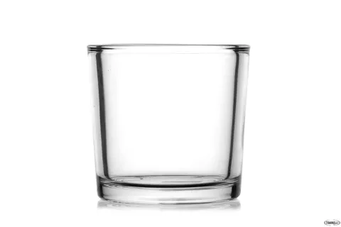 Vaso a cilindro in vetro spesso h 12x Ø 12 cm. set da 6