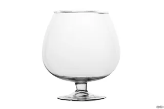 Vaso decorativo coppa cognac in vetro h 21x Ø 19 cm. set da 6