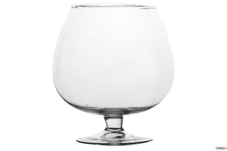 Vaso decorativo coppa cognac in vetro h. 30x Ø 24 cm.