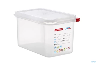Araven 6 contenitori gastronorm 1.4 ermetici 4,3 lt. 265x162x150 mm.