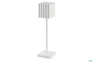 Cupcake lampada tavolo led quadra cm. 10 x h. 36 bianca