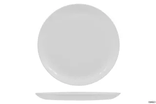 Diwali bianco set 6 piatti piani cm. 25 in vetro opale