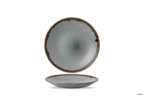 DUDSON-HARVEST GREY PIATTO FONDO SVASATO CM. 28,1 x H. 3,7 IN CERAMICA VETRIFICATA - SERVIZIO DA 6