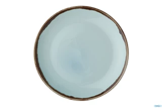 DUDSON-HARVEST TURQUOISE PIATTO PIANO COUPE CM. 26 IN CERAMICA VETRIFICATA - SERVIZIO DA 6