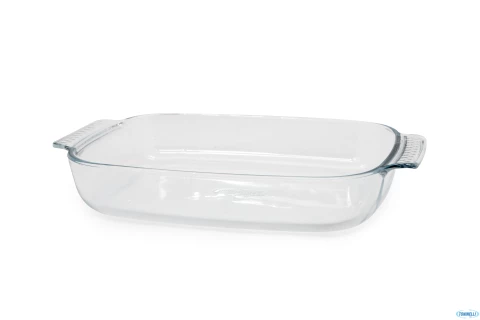 Pyrex teglia rettangolare in vetro 34x22 cm con manici
