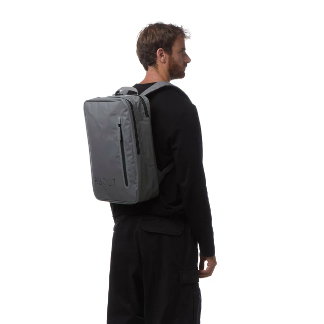 OKKIA Zaino Waterproof con cerniera 14 Litri Grigio