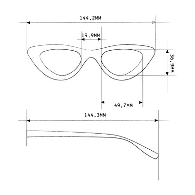OKKIA Lesebrille Adriana Small Cat Eye