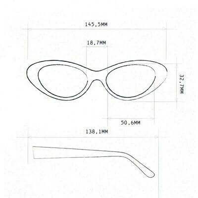OKKIA Reading Lina Small Cat Eye