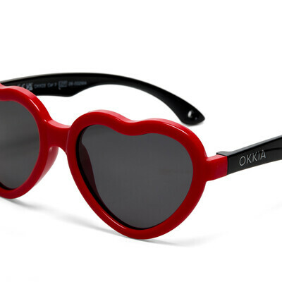 OKKIA Sole CUORE OKKIALINI BAMBINA nero/rosso