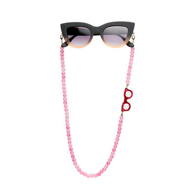 OKKIA Accesorios SPHÈRE COLORÉES Cadenitas para gafas cuarzo rosa