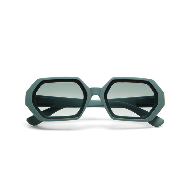 Andrea hexagonal sunglasses | Color Midnight (blue lenses)