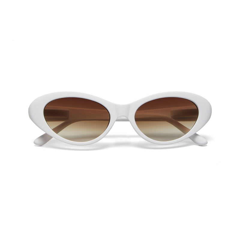 OKKIA Sol Lina Small Cat Eye Optical White