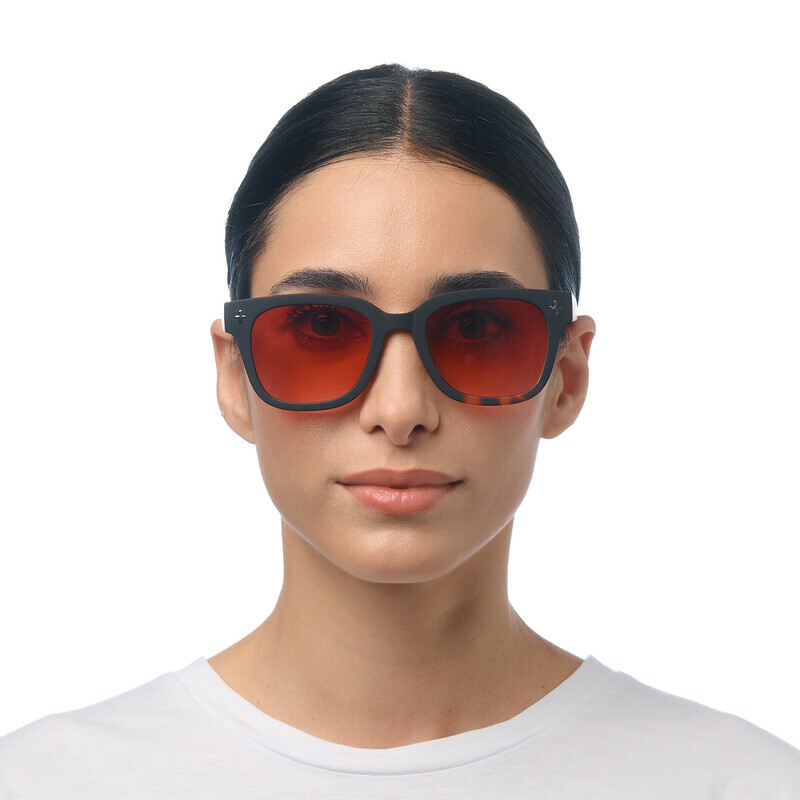 OKKIA Sun Giovanni   Havana Black (red lenses)