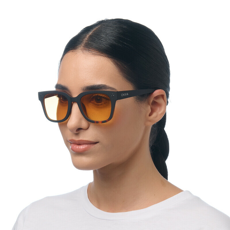 OKKIA Sun Giovanni   Havana Black (yellow lenses)