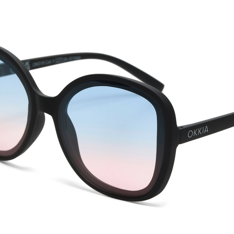 OKKIA Sol Anna Negro (lentes azules/rosas)