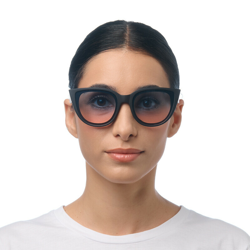 OKKIA Sol Silvia   Negro (lentes azules/rosas)