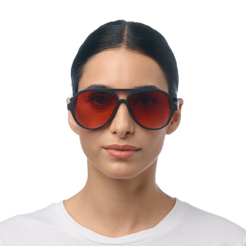 OKKIA Sun Alessio   Black (red lenses)