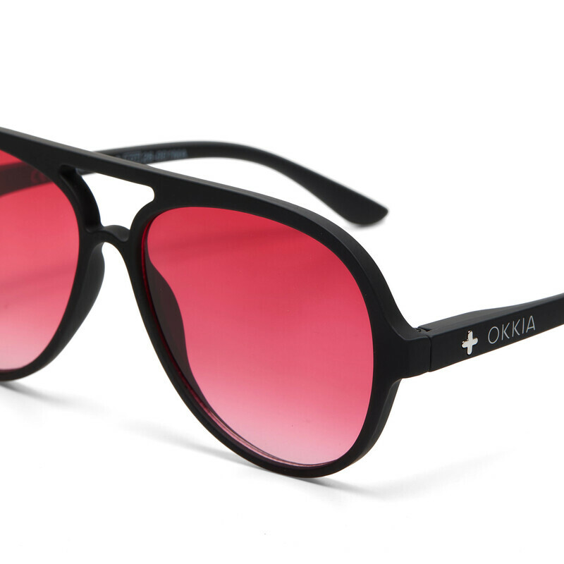 OKKIA Sun Alessio   Black (red lenses)