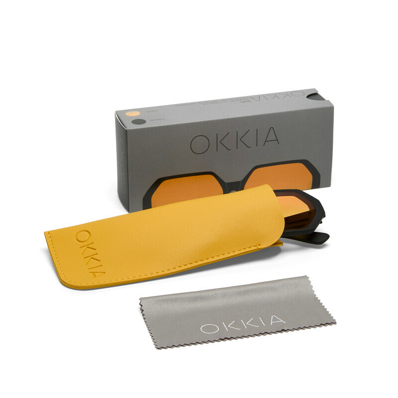 OKKIA Sol Andrea   Negro (lentes amarillas)