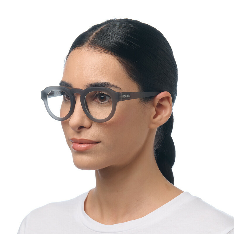 OKKIA Reading Zeno Round Translucent Smoke