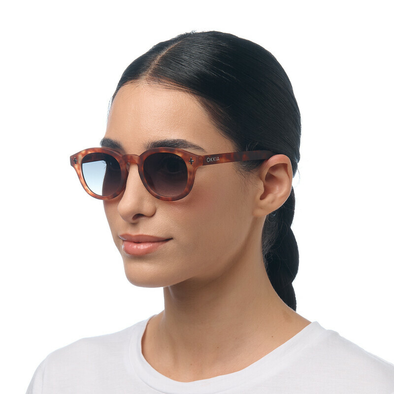 OKKIA Sol Milano   Sahara Havana (lentes verdes)