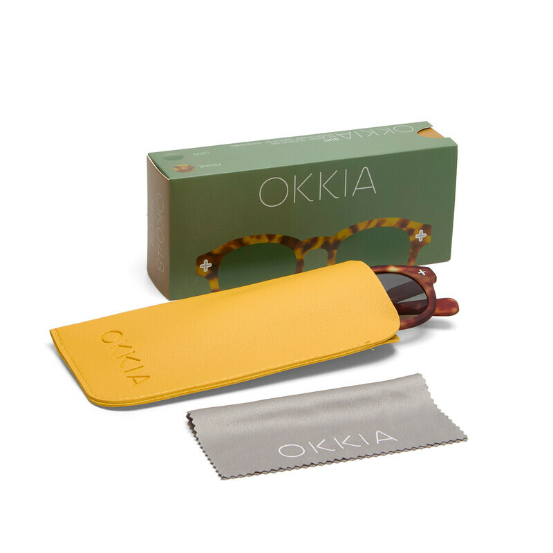 OKKIA Sol Milano   Sahara Havana (lentes verdes)