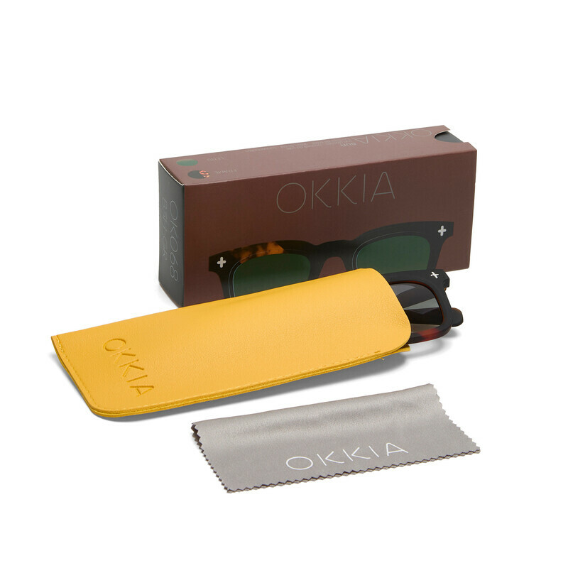 OKKIA Sol Firenze   Havana Black (lentes verdes)