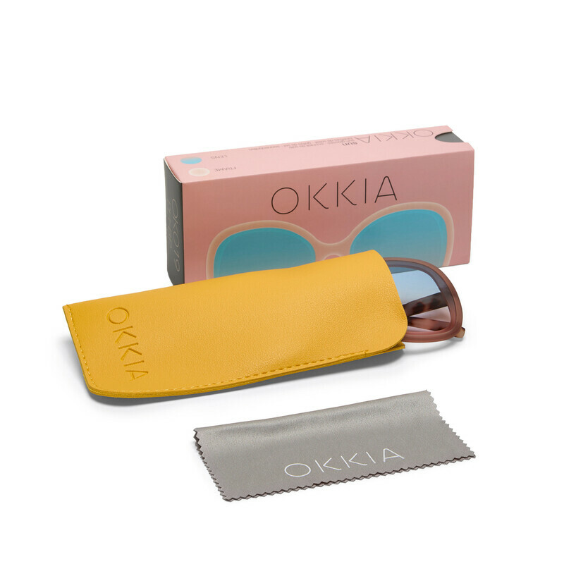 OKKIA Sun Anna   Pink Havana (blue/pink lenses)