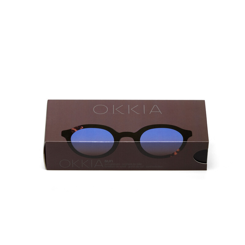 OKKIA Sun Lauro Round Havana Black (brown lenses)