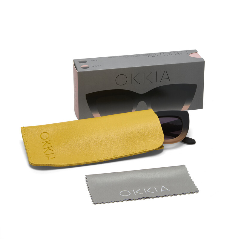 OKKIA شمس كلوديا وردي مظلل بالأسود