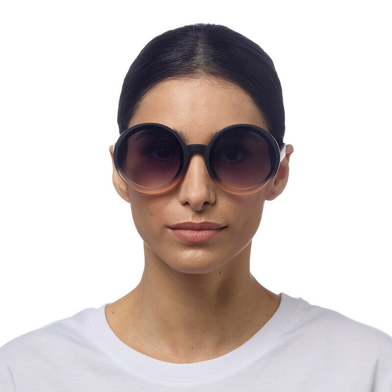 OKKIA Sun Monica Round Black shaded rose