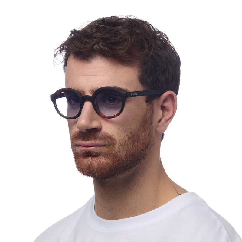 OKKIA Sun Lauro Round Havana Black (brown lenses)