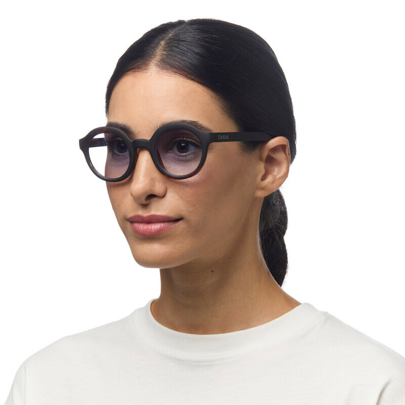 OKKIA Sun Lauro Round Havana Black (brown lenses)