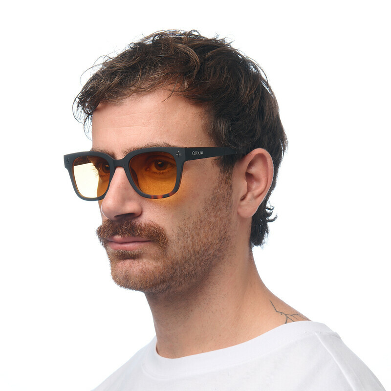 OKKIA شمس جيوفاني Havana Black (عدسات صفراء)