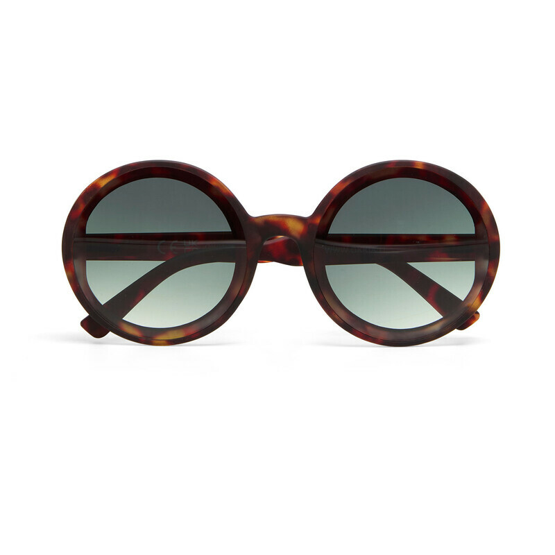 OKKIA Sun Monica Round Classic Havana (green lenses)