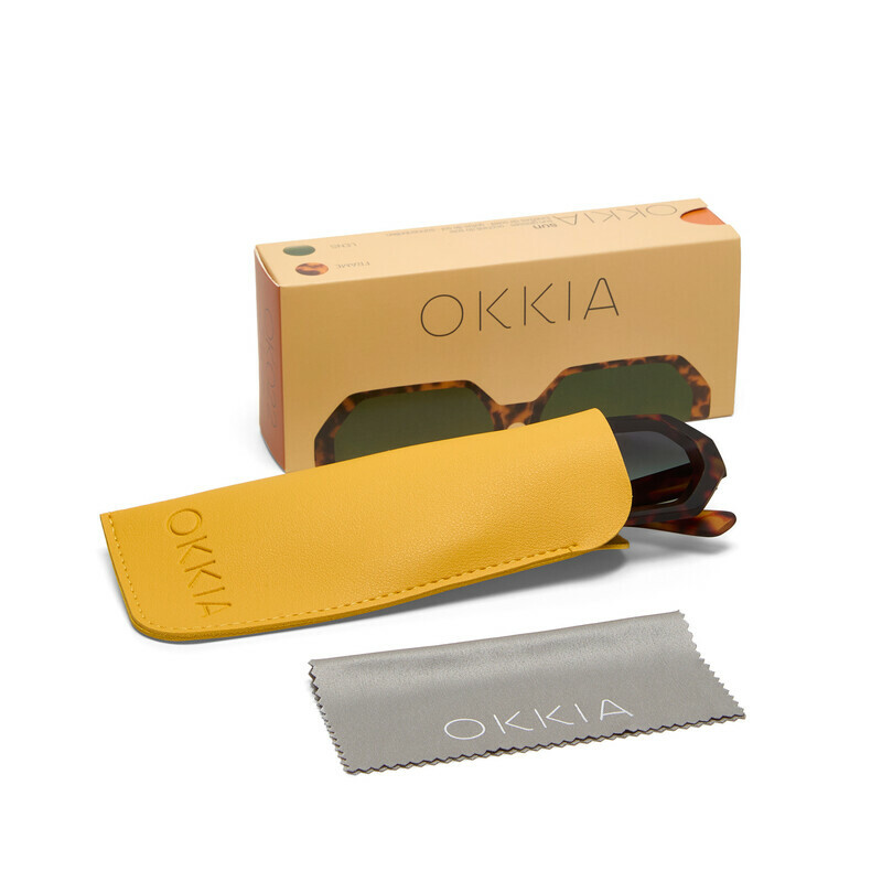 OKKIA Sun Andrea   Classic Havana (green lenses)