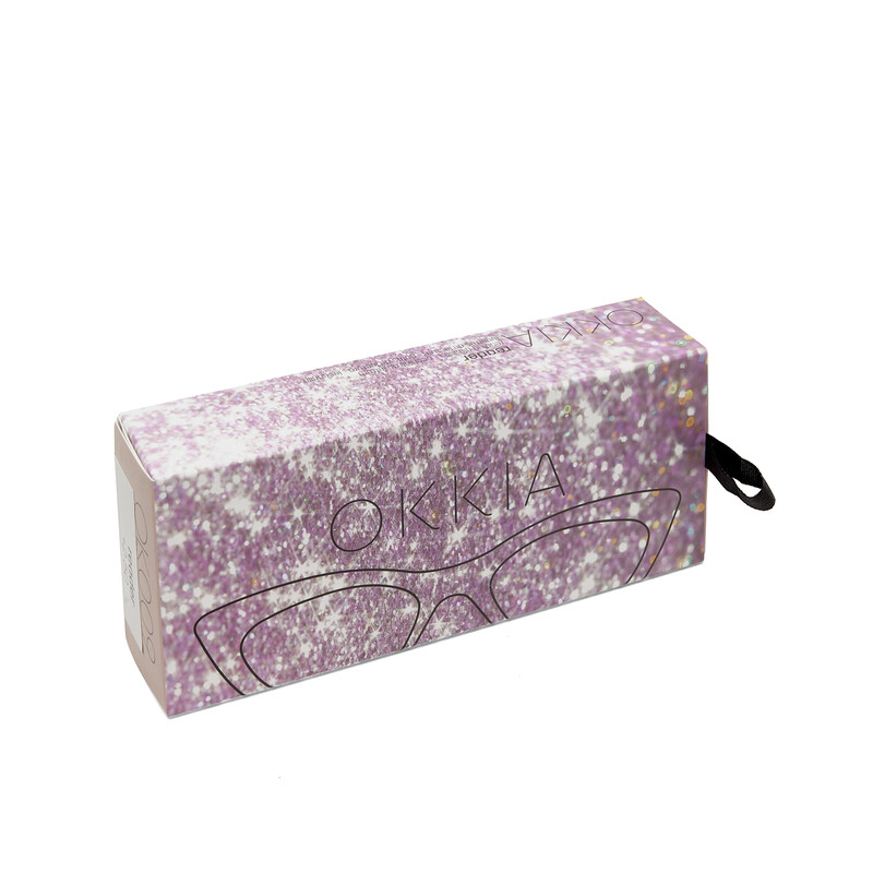 OKKIA Reading Adriana reading Small Cat Eye Glitter pink