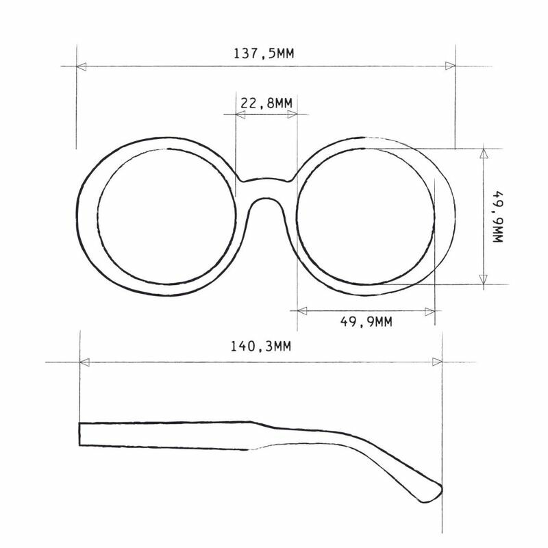 OKKIA Reading Laura reading Big Round Havana Black (brown lenses)