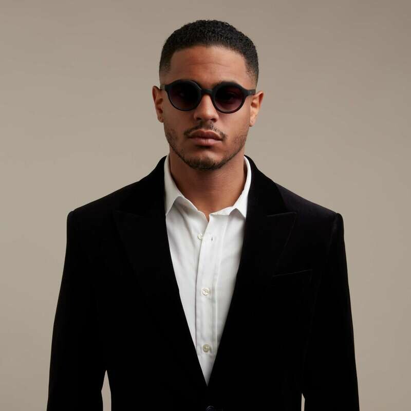 OKKIA Sun Lauro Round Havana Black (brown lenses)