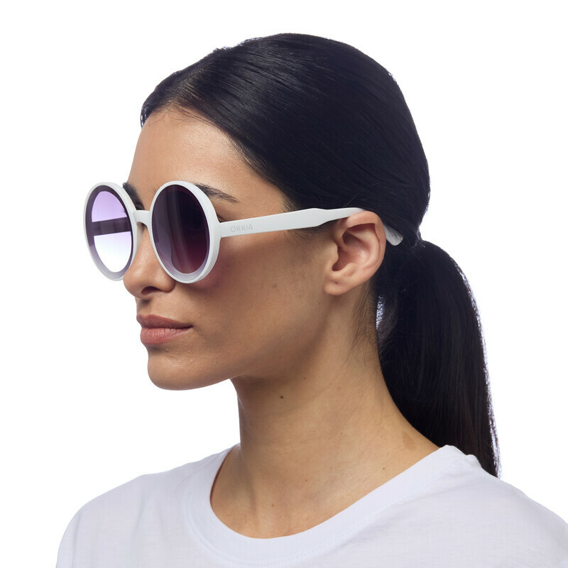 OKKIA Sun Monica Round Optical White
