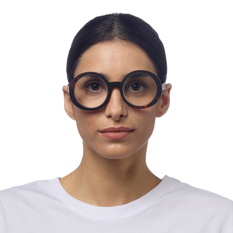 OKKIA Reading Laura reading Big Round Havana Black (brown lenses)