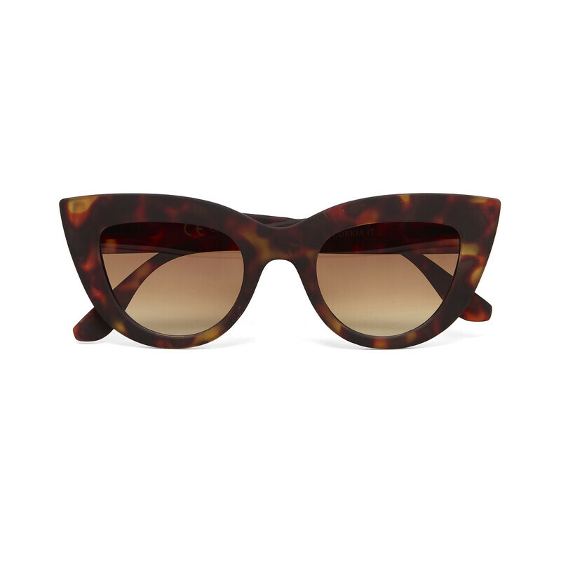 OKKIA Sun Claudia Big Cat Eye Classic Havana