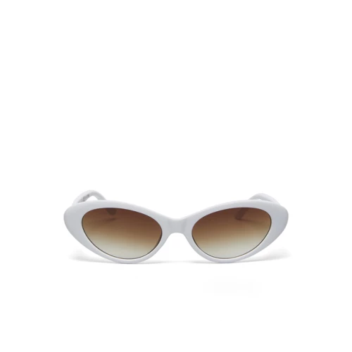 Sun Lina Small Cat Eye Optical White