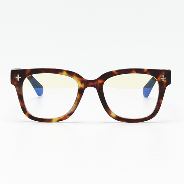 Blue and brown glasses on sale