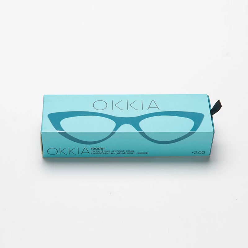 OKKIA Lectura Adriana Small Cat Eye azul bosque