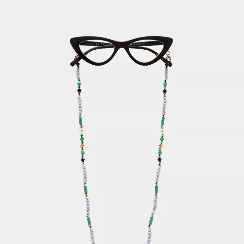 OKKIA Accessories Turquoise Glasses Chain 