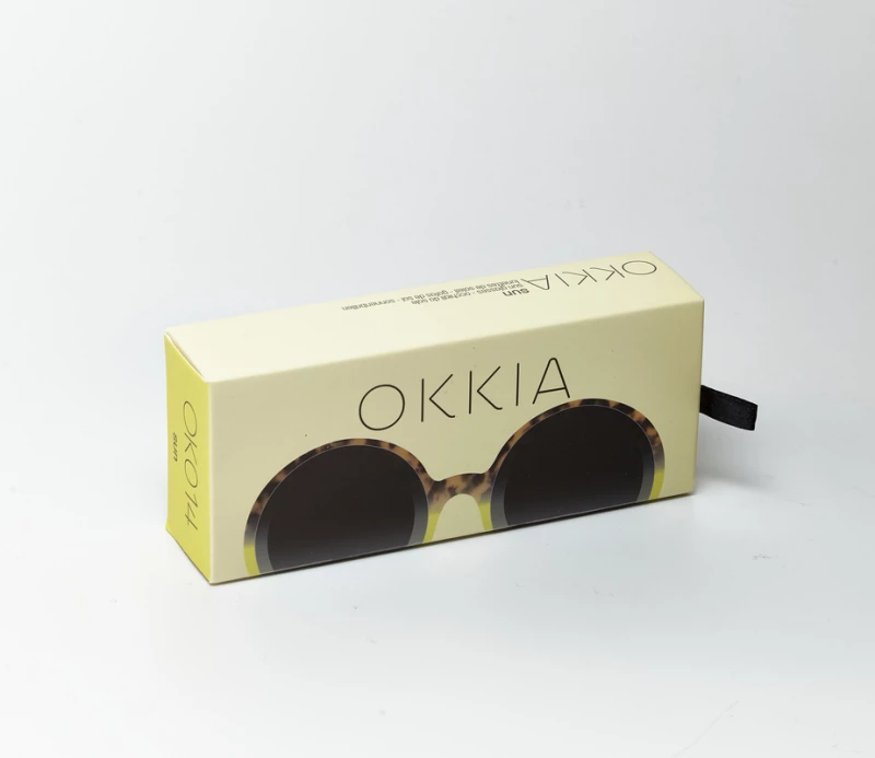 OKKIA Sun Monica Round Havana yellow